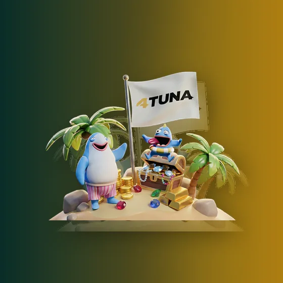 Decorative 4Tuna Account journey and cashier clarity character artwork